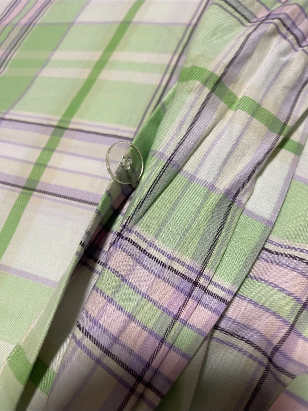 Pottery barn, rally green plaid FULL  duvet cover